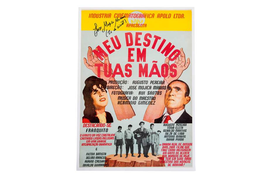 Pôster autografado pelo Zé do Caixão Pôster autografado pelo Zé do Caixão