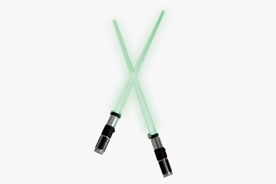 Hashis em formato de sabre com luz verde Hashis em formato de sabre com luz verde