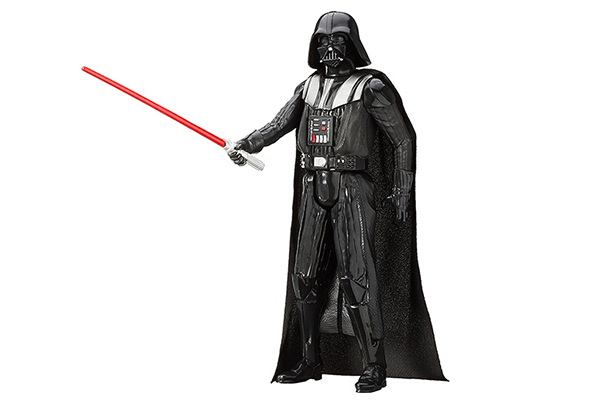 Boneco Star Wars Darth Vader: R$ 53,99 no <a href="https://www.submarino.com.br/produto/124124371/boneco-star-wars-12-episodio-vii-darth-vader-hasbro" rel="Submarino">Submarino</a>