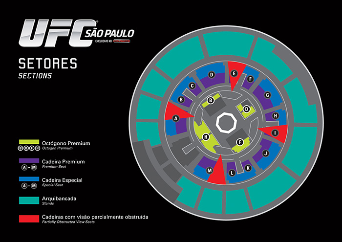 Ingressos para o UFC São Paulo custam até R$ 1.200,00