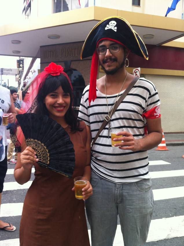 Foliões no bloco Cordão do Triunfo, no centro Foliões no bloco Cordão do Triunfo, no centro