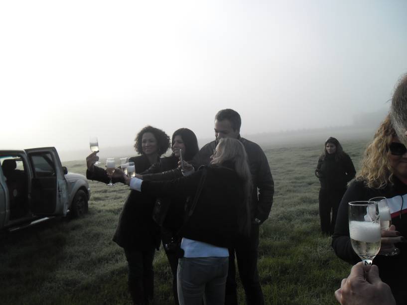 Passeio de balão: brinde com espumante após o pouso Passeio de balão: brinde com espumante após o pouso