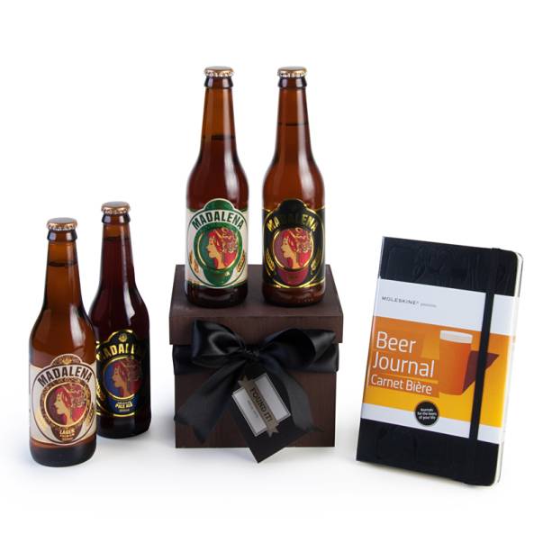 Quatro cervejas Madalena e um moleskine, R$ 179,00, na <a href="https://www.foundit.com.br/" rel="Found It!">Found It!</a>