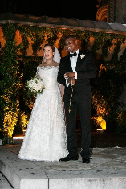 Fernanda e Thianguinho antes de irem para a festa na Casa Fasano