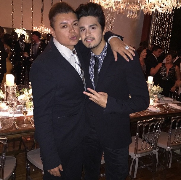 David Brazil e o cantor Luan Santana