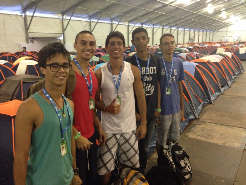 Os estudantes de computação Marcos Faria, Alan Spagol, Guilherme Azevedo, João Lucas e Delmo Guilherme vieram de Porto Seguro para a Campus Party