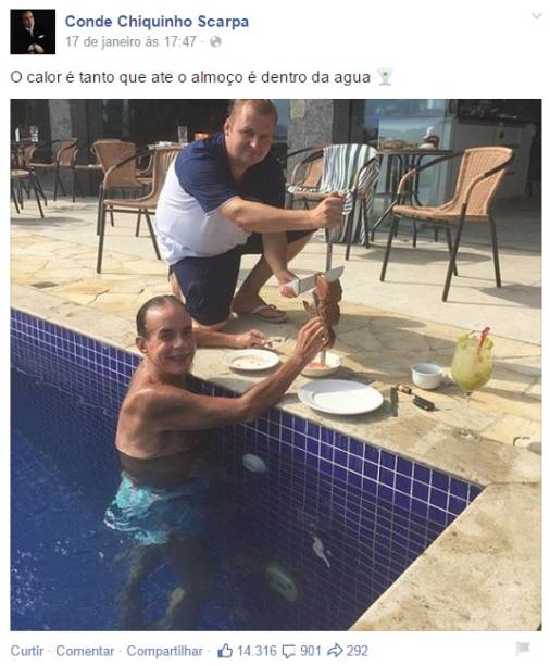 Almoço dentro dágua: um dos posts de Chiquinho que dão o que falar