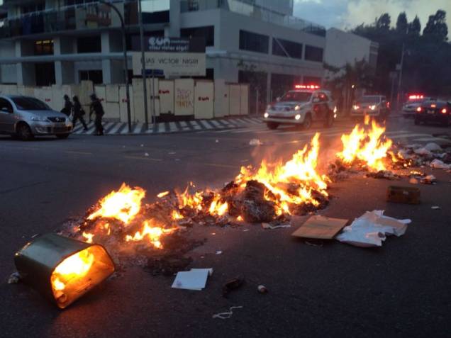 Barricada na Avenida Angélica Barricada na Avenida Angélica