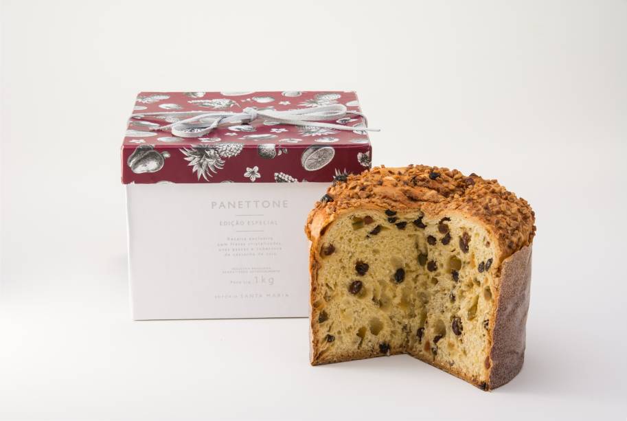 Empório Santa Maria: panetone especial leva cobertura de castanhas de caju e custa 54,90 Empório Santa Maria: panetone especial leva cobertura de castanhas de caju e custa 54,90