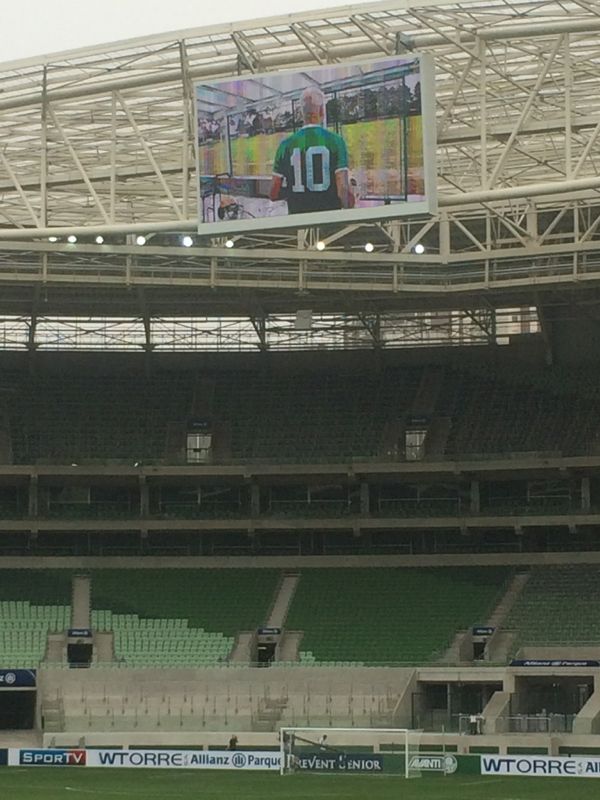 Detalhes do estádio: o telão é o maior da América Latina, com 103 metros quadrados Detalhes do estádio: o telão é o maior da América Latina, com 103 metros quadrados