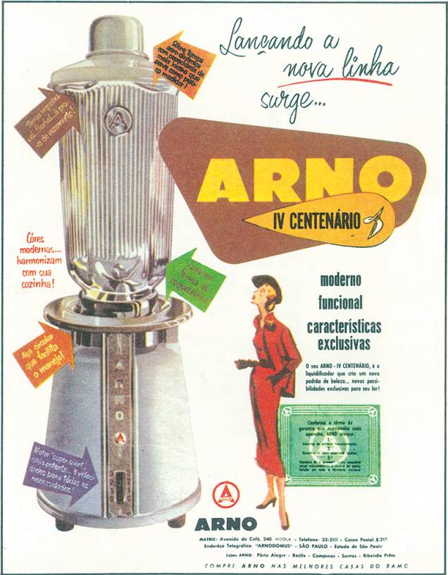 Eletrodomésticos Arno: linha em homenagem ao IV Centenário da cidade Eletrodomésticos Arno: linha em homenagem ao IV Centenário da cidade