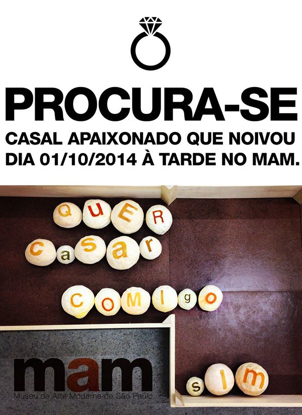 MAM procura casal que noivou no museu nesta semana