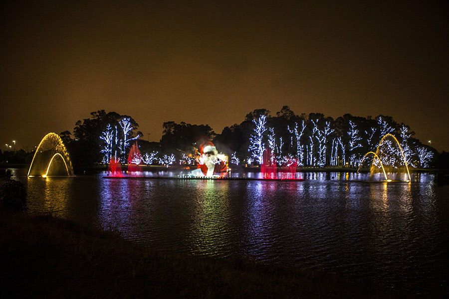 Este ano, cerca de 200 árvores foram decoradas com 1 milhão de lâmpadas de LED