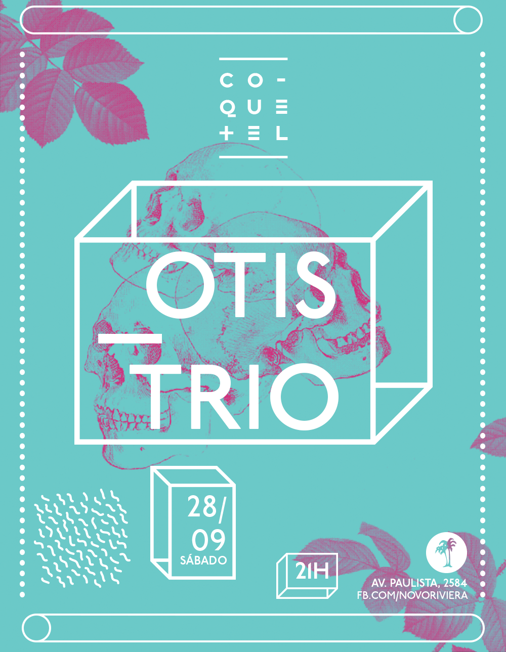Os primeiros cartazes: Otis Trio abre a programa&ccedil;&atilde;o da noite Coquetel, de Roberta Youssef