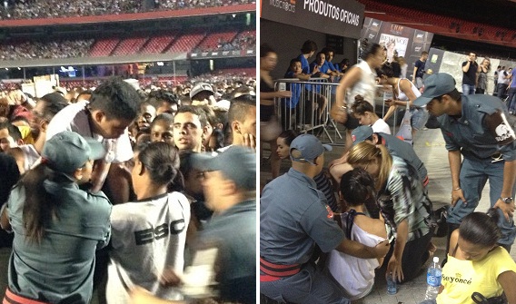 Beyoncé em SP: fãs passam mal