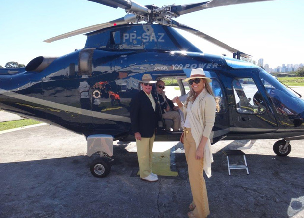 	Marlene Nicolau e Chiquinho Scarpa: convidados chegam de helicóptero à Fazenda