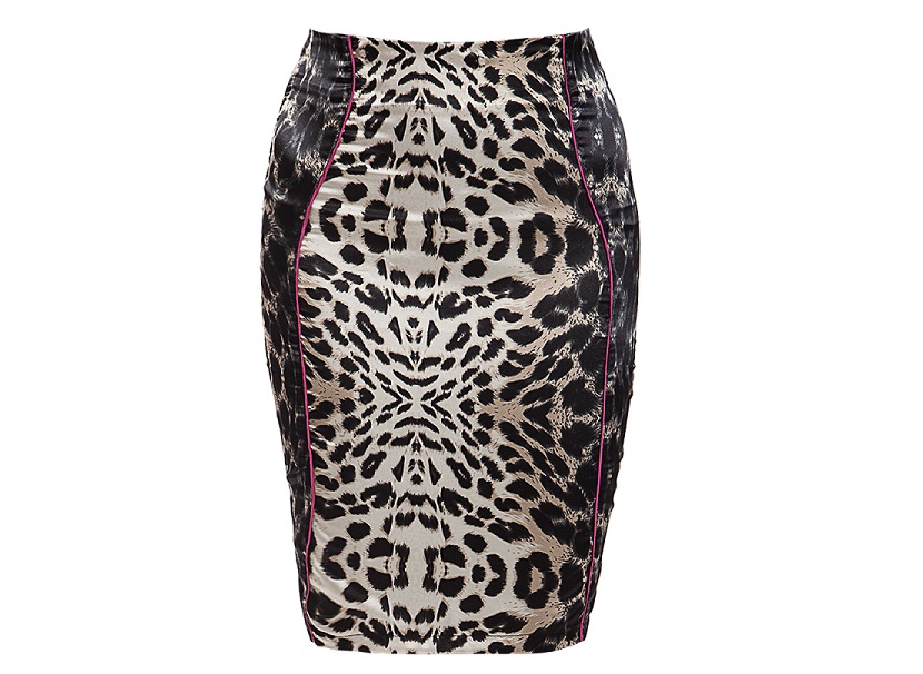 	Saia lápis estampada. R$ 149,90. Olook. SAC: 2626-3489. www.olook.com.br