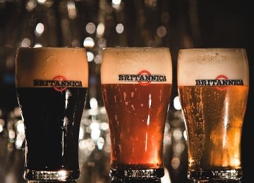 Chopes Britannica, de Valinhos: nas versões stout, india pale ale e pale ale (da esq. para a dir.)