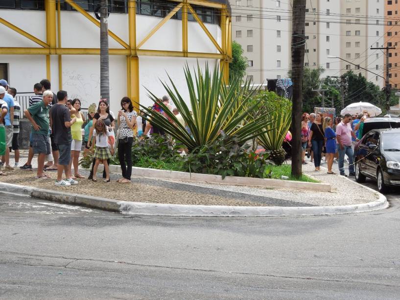 Concentração tímida: poucas pessoas às 14h