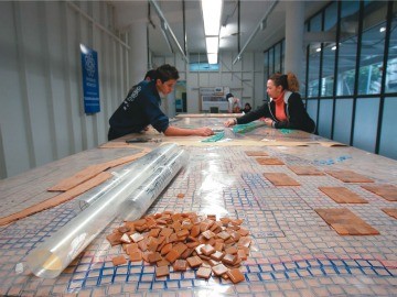 Os últimos retoques no painel de Di Cavalcanti