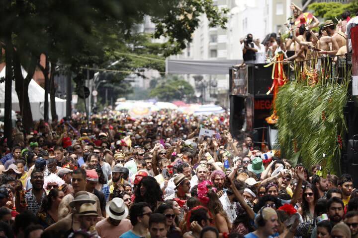 O bloco Tarado Ni Voc&ecirc; reuniu os paulistanos no centro da cidade