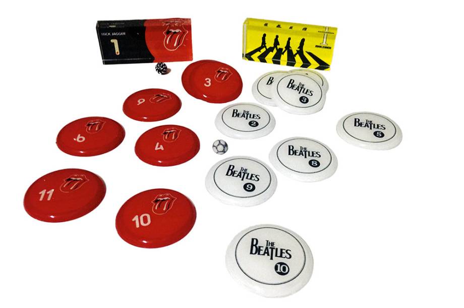 Kit de futebol de botão Rolling Stones X The Beatles: R$ 130,00 Kit de futebol de botão Rolling Stones X The Beatles: R$ 130,00