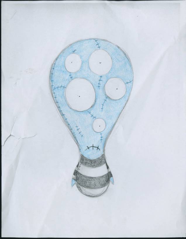 Um dos primeiros desenhos do Menino-Balão Um dos primeiros desenhos do Menino-Balão