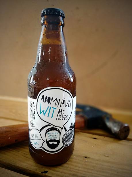 A abominável wit: rótulo da Cervejaria Lumberjack