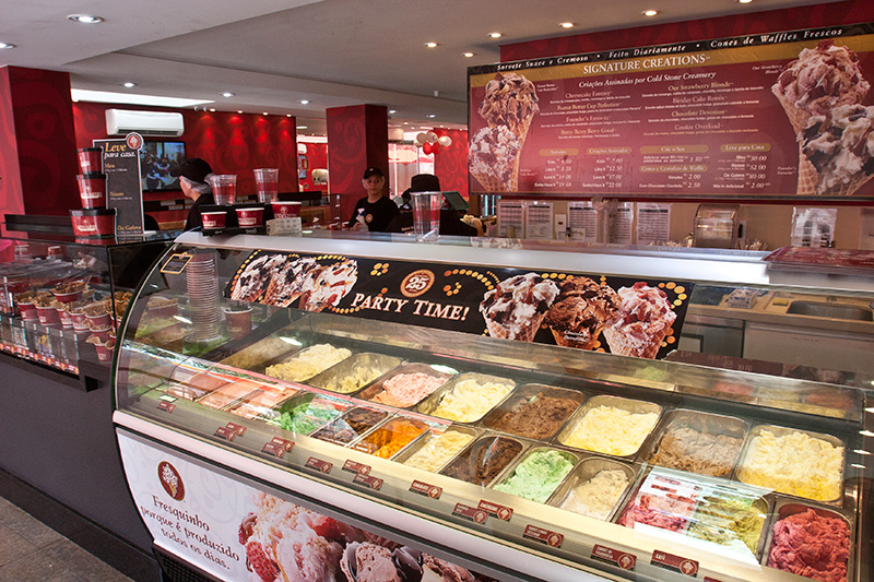 Ambiente da sorveteria Ambiente da sorveteria