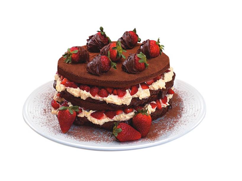 Na Amor aos Pedaços: o brownie com morango Na Amor aos Pedaços: o brownie com morango