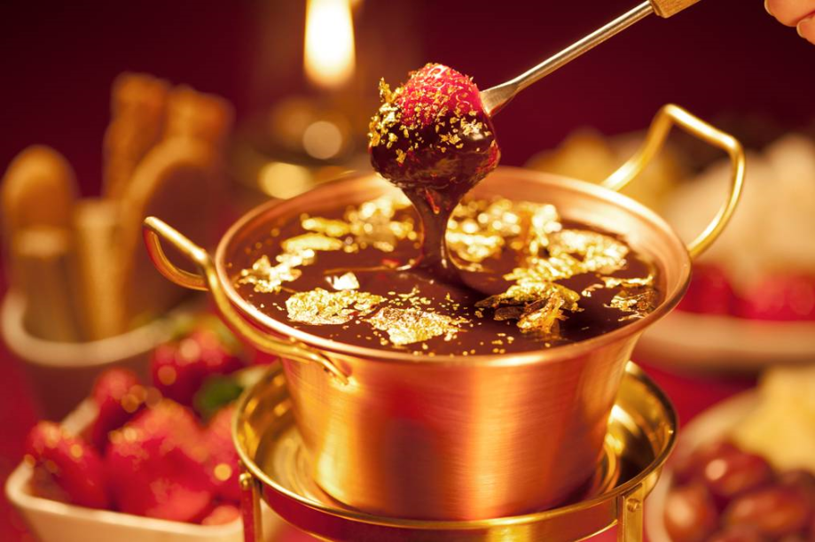 Fondue de ouro: versão-ostentação Fondue de ouro: versão-ostentação