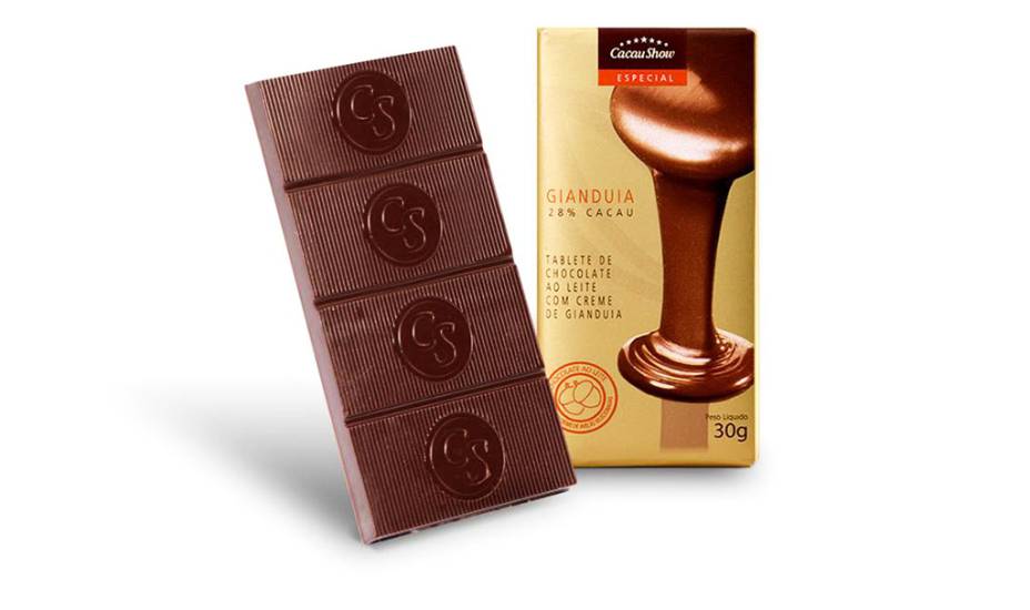 Tablete chocolate ao leite com creme de gianduia Tablete chocolate ao leite com creme de gianduia