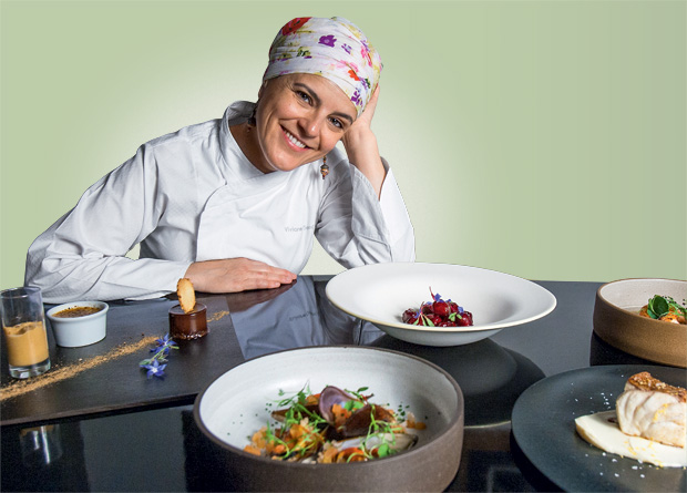 Em seu cardápio renovado todos os dias, a chef apresenta ótimas receitas preparadas com ingredientes simples Em seu cardápio renovado todos os dias, a chef apresenta ótimas receitas preparadas com ingredientes simples