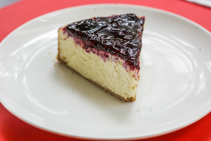 Para a sobremesa, também há cheesecake