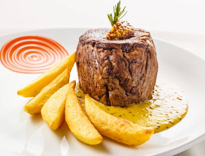 box filet com fritas rústicas box filet com fritas rústicas