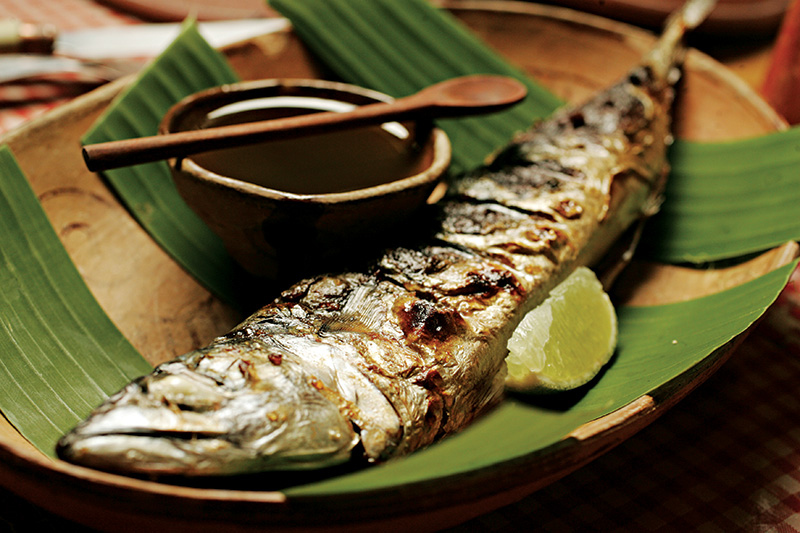 Cavalinha na brasa: uma das opções de grelhado Cavalinha na brasa: uma das opções de grelhado