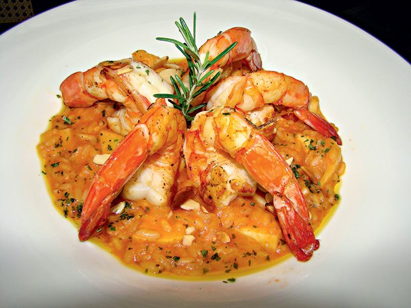 O Risoto de camarão O Risoto de camarão