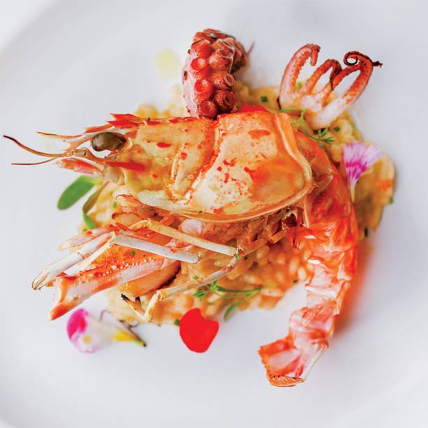 Arroz cremoso de frutos do mar Arroz cremoso de frutos do mar