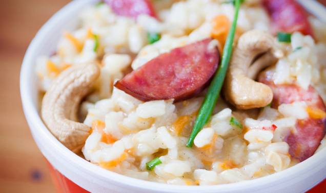 Social Food Truck Seara: risoto de calabresa com abóbora e leite de coco Social Food Truck Seara: risoto de calabresa com abóbora e leite de coco