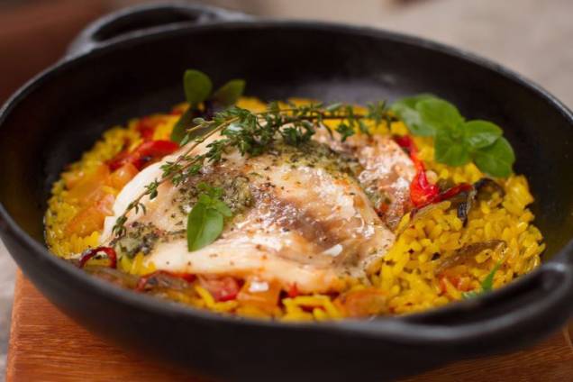 Peixe do dia: pargo sobre arroz Peixe do dia: pargo sobre arroz