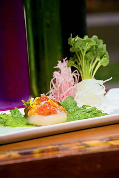 Vieira com ouriço-do-mar Vieira com ouriço-do-mar