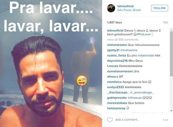 Um dia após completar 43 anos, Latino publica “nudes” em sua conta no Instagram