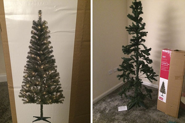 Mãe queria que o primeiro Natal da filha fosse especial, mas foi surpreendida pela árvore de Natal