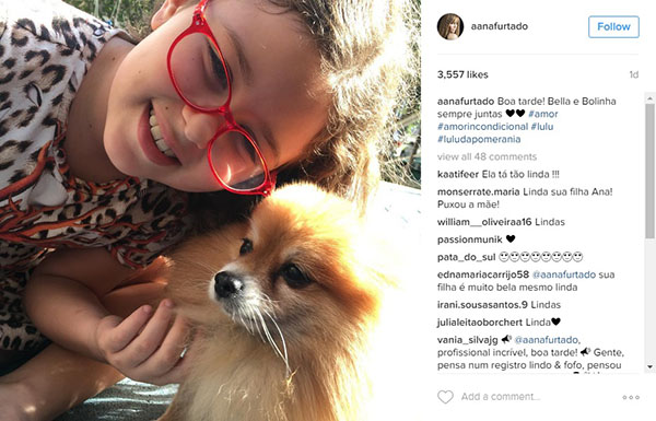 Em foto no Instagram, filha de Ana Furtado e Boninho surpreende pela semelhança com o pai famoso