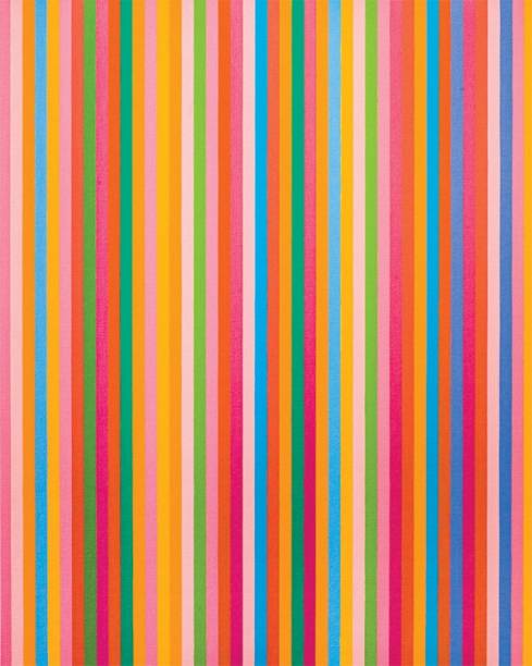 Diver, óleo da artista inglesa Bridget Riley: a tela integra a mostra Buzz Diver, óleo da artista inglesa Bridget Riley: a tela integra a mostra Buzz