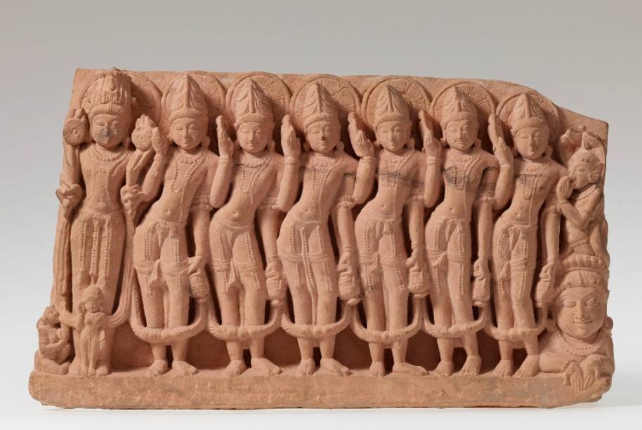 Navagraha - Os Nove Planetas: escultura em pedra do século XII está exposta em Índia Navagraha - Os Nove Planetas: escultura em pedra do século XII está exposta em Índia