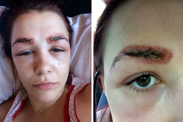 Esta garota tentou mudar a sobrancelha, mas teve surpresa nada agradável