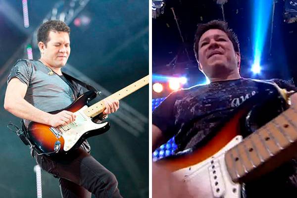 Novo guitarrista de Joelma surpreende pela semelhança com Ximbinha e vira assunto na internet
