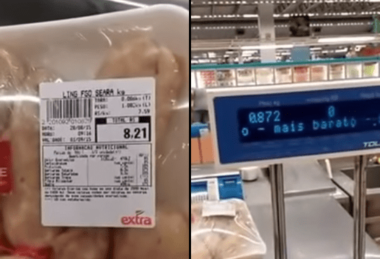 Cliente encontra diferença de peso em carne vendida pelo Extra e vídeo bomba na web