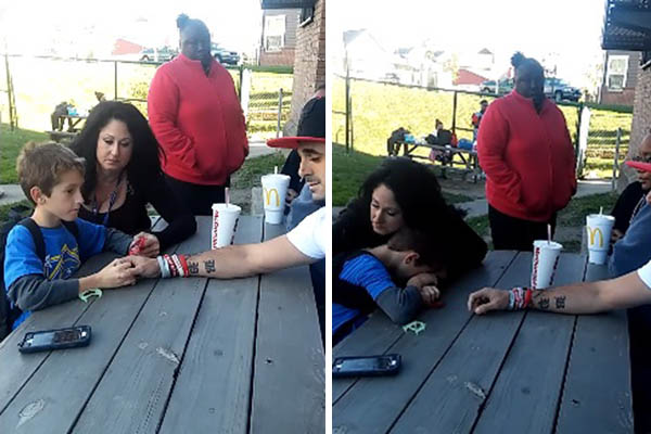 Rapaz faz registro chocante do momento em que revela ao filho que sua mãe morreu após overdose